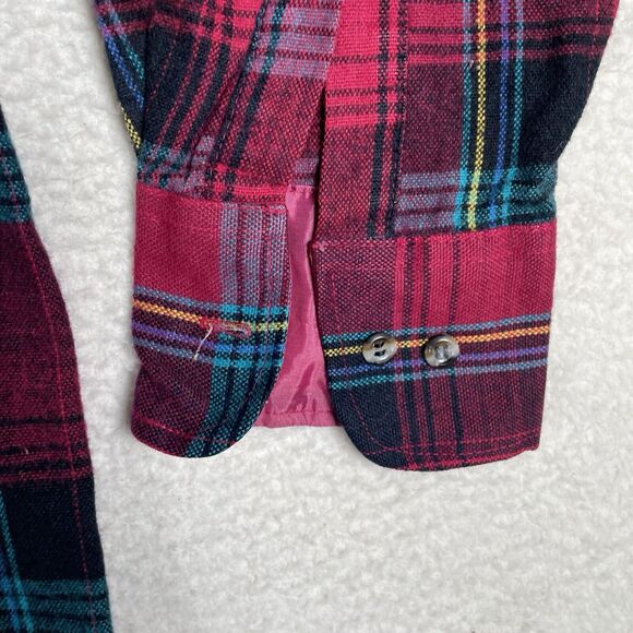 VTG Northwest Territory Shirt Mens Medium Red Plaid Acrylic Flannel Lumberjack - Picture 6 of 14